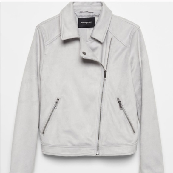 Banana Republic Faux Suede Moto Jacket (M) - Picture 2 of 6